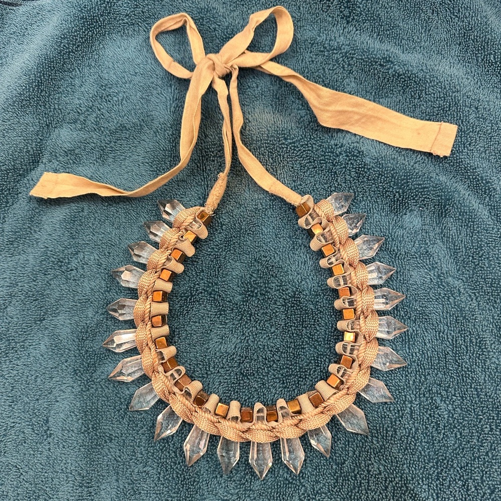 Vintage handmade crystal necklace
